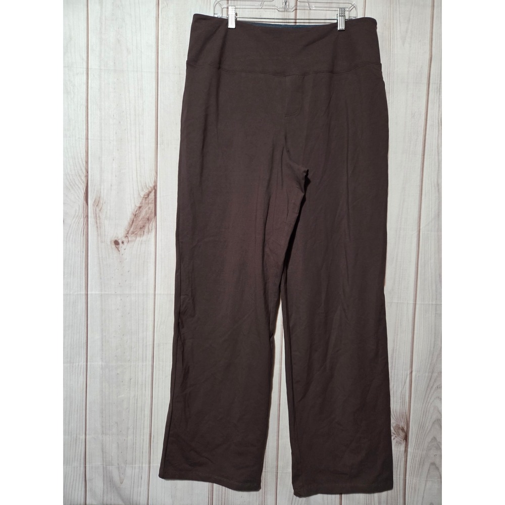 Women with Control Brown Wide Leg Pull On Pants XLT Renee Greenstein High Rise